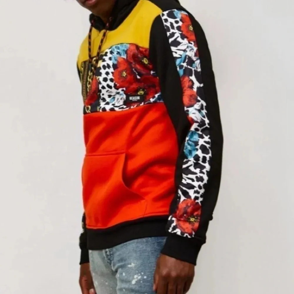 Reason Floral Chains Pullover Hoodie Sweatshirt NWT - Picture 2 of 11